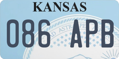 KS license plate 086APB