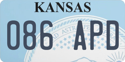 KS license plate 086APD