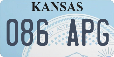 KS license plate 086APG