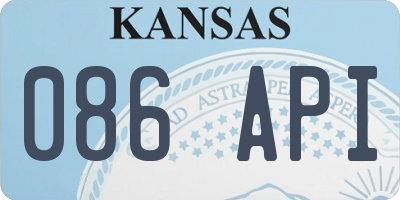 KS license plate 086API