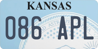 KS license plate 086APL