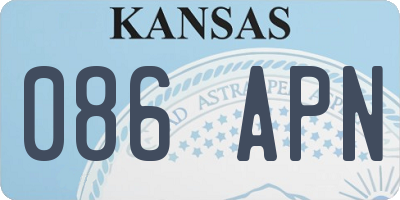 KS license plate 086APN