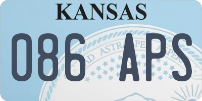 KS license plate 086APS