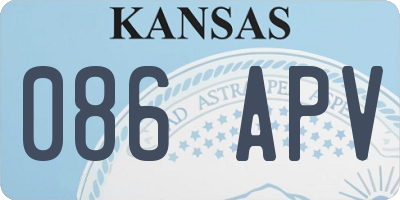 KS license plate 086APV