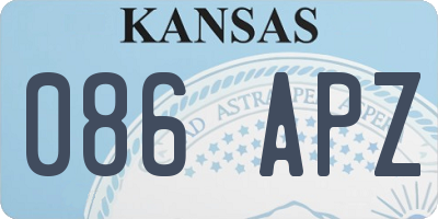 KS license plate 086APZ