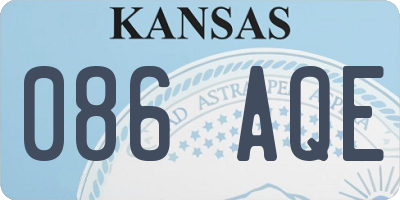 KS license plate 086AQE