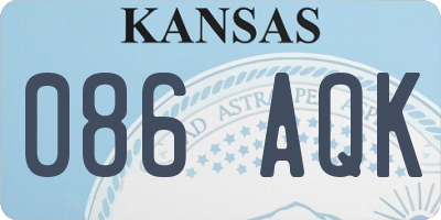 KS license plate 086AQK