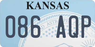 KS license plate 086AQP