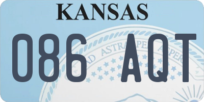 KS license plate 086AQT