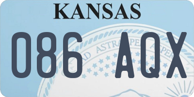 KS license plate 086AQX