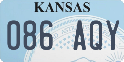 KS license plate 086AQY