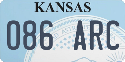 KS license plate 086ARC