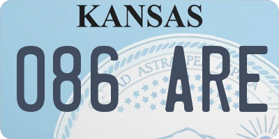 KS license plate 086ARE