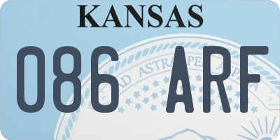 KS license plate 086ARF