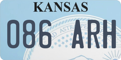 KS license plate 086ARH