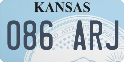 KS license plate 086ARJ