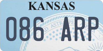 KS license plate 086ARP