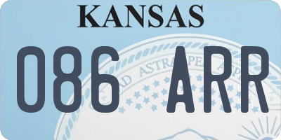 KS license plate 086ARR