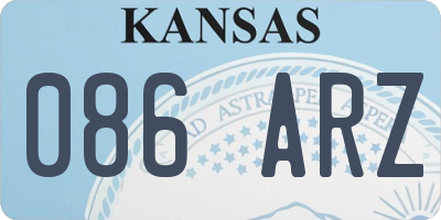 KS license plate 086ARZ