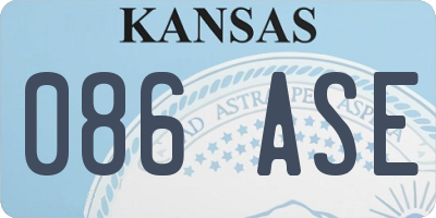 KS license plate 086ASE
