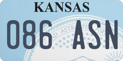 KS license plate 086ASN