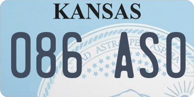 KS license plate 086ASO