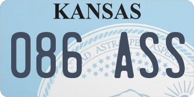 KS license plate 086ASS
