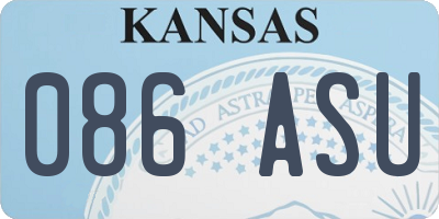 KS license plate 086ASU