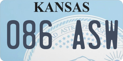 KS license plate 086ASW