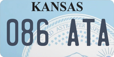 KS license plate 086ATA