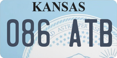 KS license plate 086ATB
