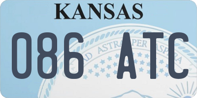 KS license plate 086ATC