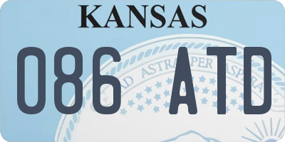 KS license plate 086ATD