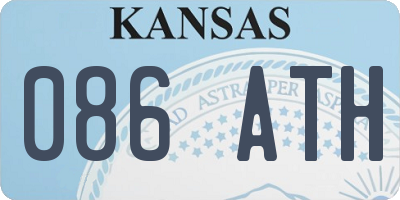 KS license plate 086ATH