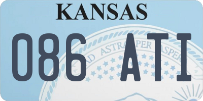 KS license plate 086ATI
