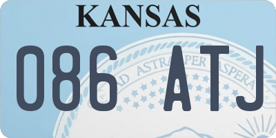 KS license plate 086ATJ