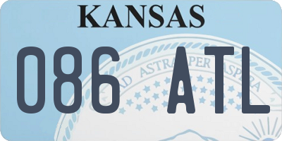 KS license plate 086ATL