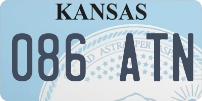 KS license plate 086ATN