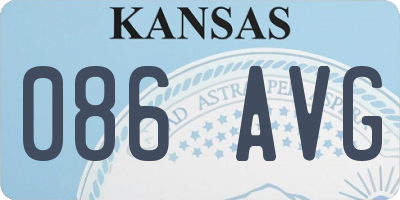 KS license plate 086AVG