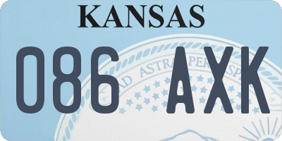 KS license plate 086AXK