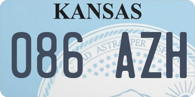 KS license plate 086AZH