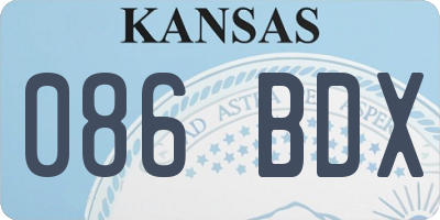 KS license plate 086BDX