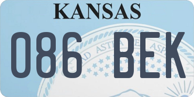 KS license plate 086BEK