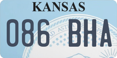KS license plate 086BHA