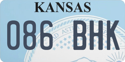 KS license plate 086BHK