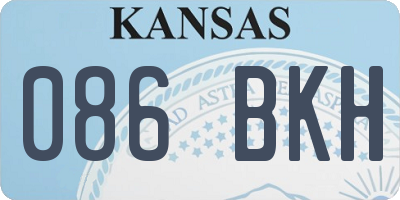 KS license plate 086BKH