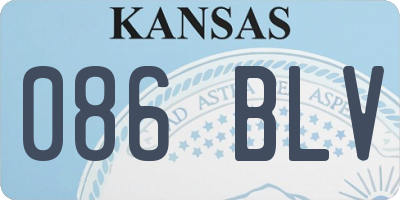 KS license plate 086BLV