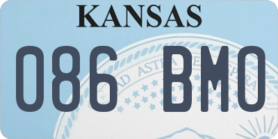 KS license plate 086BMO