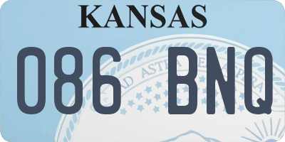 KS license plate 086BNQ