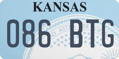 KS license plate 086BTG